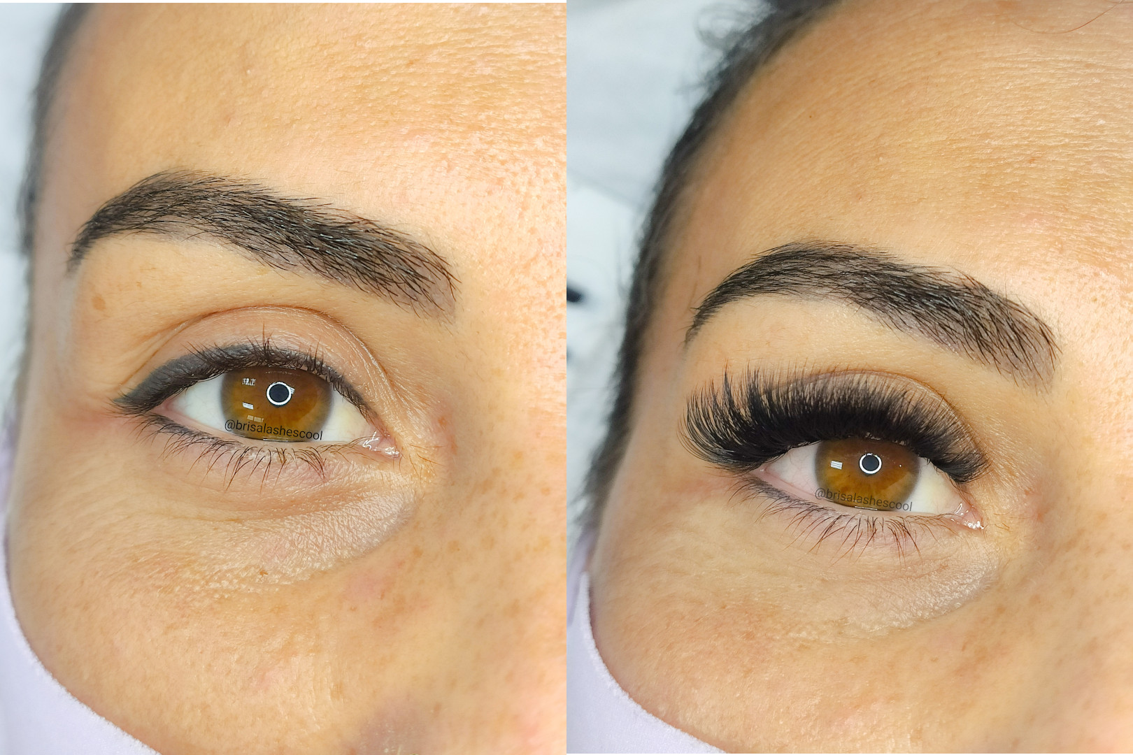 Resultado de extensiones de pestañas BrisaLashes